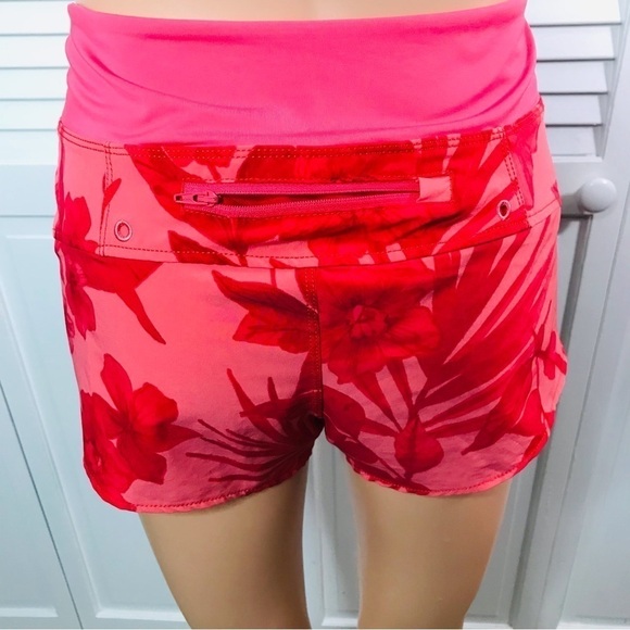 2/$25 HURLEY Pink Tropical Print Running Shorts Size Medium - Picture 5 of 6